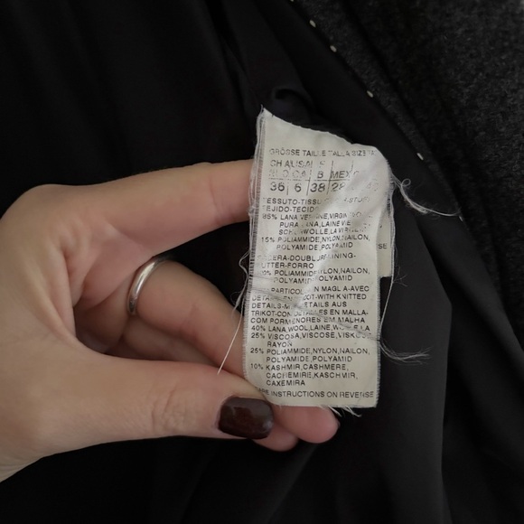 MaxMara Weekend Wool Blend Coat Charcoal Gray Size US 6 - Picture 5 of 7